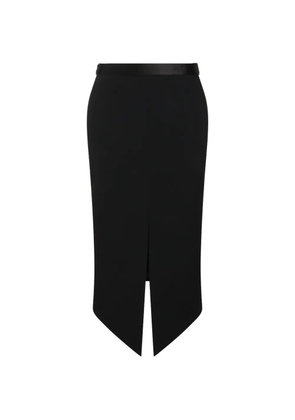 TOM FORD satin-trim back-slit skirt - Black