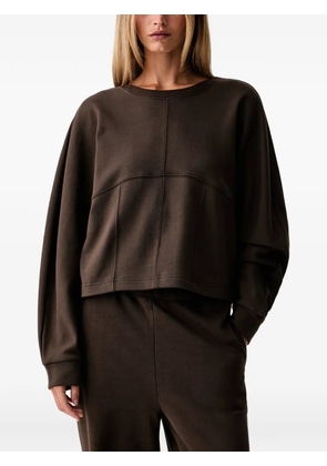 TWINSET seam-detail cotton sweatshirt - Brown