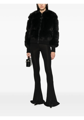 Patrizia Pepe faux-fur bomber jacket - Black
