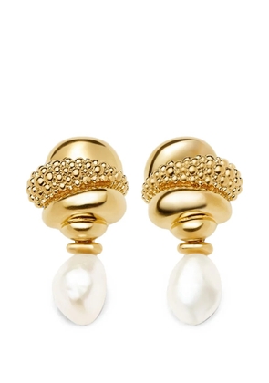 Missoma beaded pearl-drop earrings - Gold