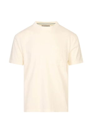Canali embroidered-pocket T-shirt - Neutrals