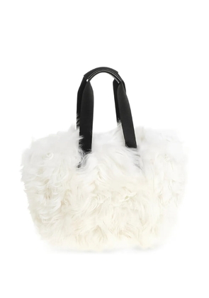 Moncler Apres-Ski shearling tote bag - White