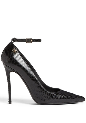 DSQUARED2 snakeskin-effect leather pumps - Black