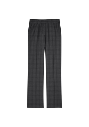 Blazé Milano check-pattern pressed-crease trousers - Grey