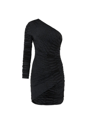 Roberto Cavalli one-shoulder ruched mini dress - Black