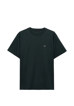 Prada logo-plaque cotton T-shirt - Green