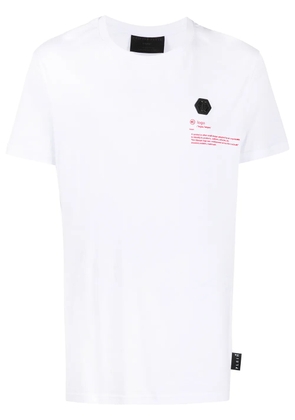 Philipp Plein skull-print logo-patch T-shirt - White