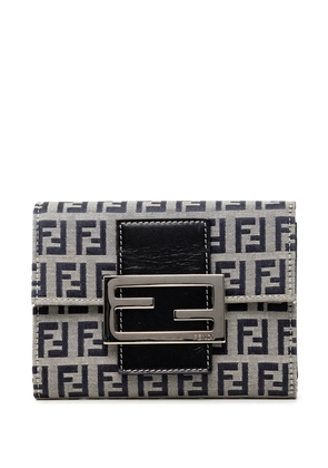 Fendi Pre-Owned 2000-2010 Zucchino Canvas Trifold Wallet small wallets - Grey