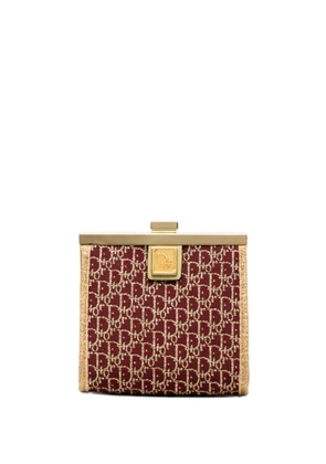Christian Dior Pre-Owned 20th Century Diorissimo Trotter Canvas Kiss Lock coin pouch - Red