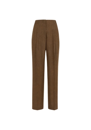 Alberta Ferretti pleated belt-loops trousers - Brown