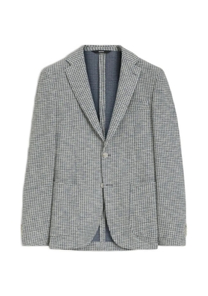 BOSS Hanry slim-fit jacket in a patterned cotton blend - Green