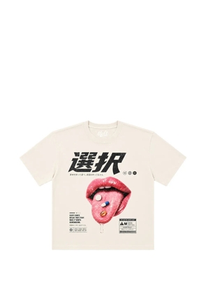 Melt graphic-print T-shirt - Neutrals