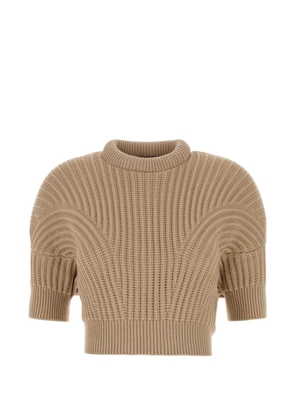 Sportmax ribbed-knit cropped sweater - Neutrals