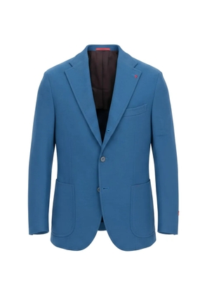 Isaia single-breasted notch-lapel blazer - Blue