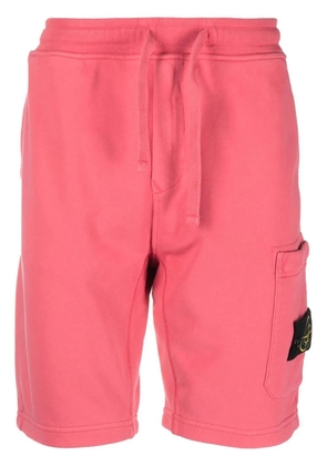 Stone Island Compass-patch cotton shorts - Pink