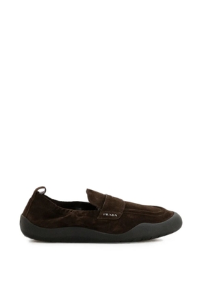 Prada Speedrock suede slip-on loafers - Brown