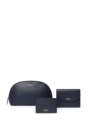 Osprey Tilly logo-print leather makeup set - Blue