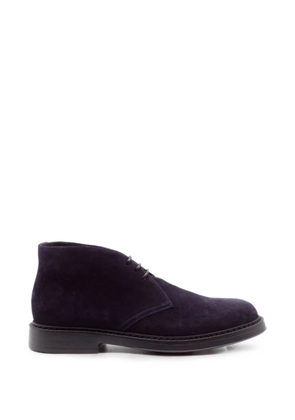 Doucal's lace-up suede boots - Blue