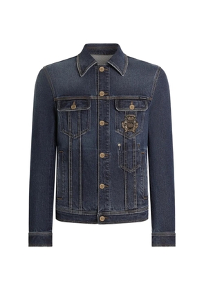 Dolce & Gabbana denim jacket with logo patch - Blue