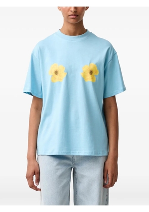 NEVER FULLY DRESSED floral-print T-shirt - Blue