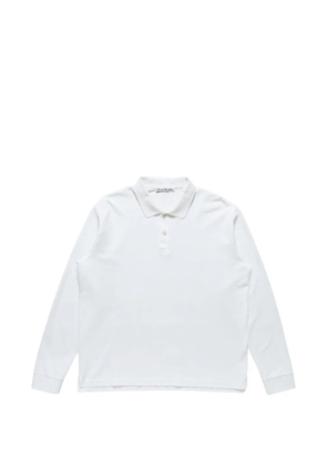 Acne Studios logo-print long-sleeve polo shirt - White
