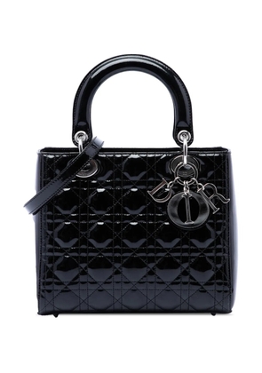 Christian Dior Pre-Owned 2010 Medium Patent Cannage Lady Dior satchel - Black