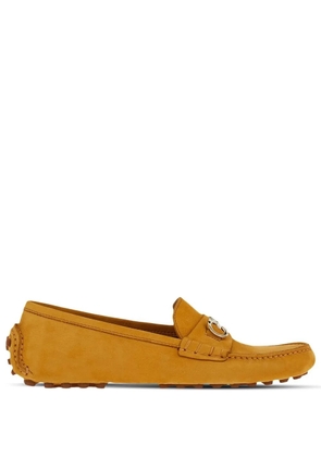 Ferragamo Double Gancini suede loafers - Yellow