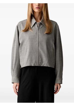 rag & bone check-pattern draped-panel jacket - Neutrals