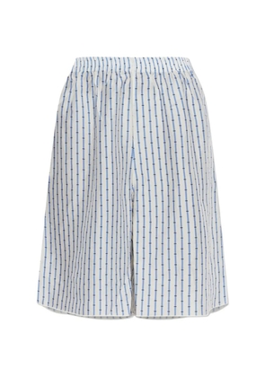 American Vintage Zivow striped shorts - White