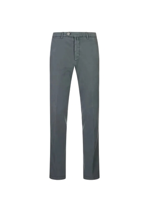 Kiton logo-patch straight-leg trousers - Grey