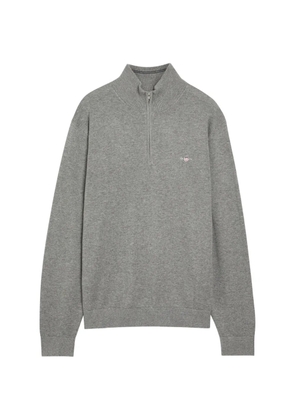 Gant Classic half-zip logo-embroidered sweater - Grey