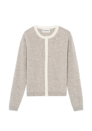 BOMPARD contrast-trim cardigan - Grey