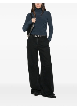 Patrizia Pepe draped roll-neck top - Blue