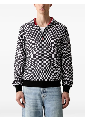 Sprayground checkerboard-print zip-up hooded jacket - Black
