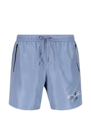 Iceberg logo-print drawstring swim shorts - Blue