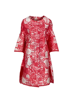 Giambattista Valli Vintage snake-print coat - Red