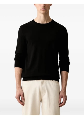 Trussardi logo-embroidered crew-neck sweater - Black