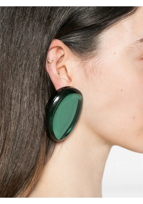 Emporio Armani oversized oval-frame earrings - Green