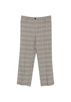 Patrizia Pepe checked oversized-waist trousers - Grey