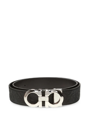 Ferragamo Gancini embossed belt - Black
