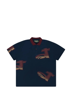 Denim Tears graphic-print polo shirt - Blue