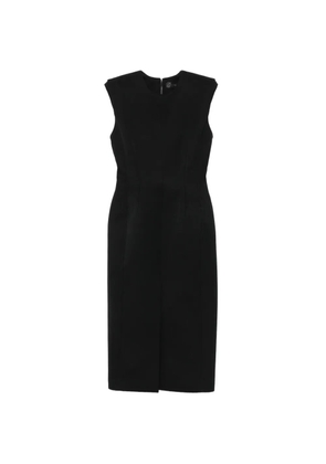 Mugler padded-shoulder midi dress - Black