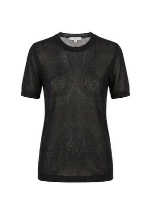 Malo fine-knit cashmere T-shirt - Black