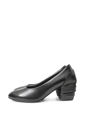 Comme Des Garçons draped heeled pumps - Black