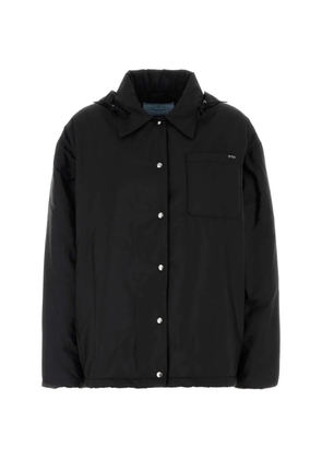 Prada hooded press-stud jacket - Black
