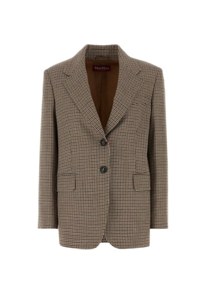 Max Mara Alice houndstooth blazer - Brown