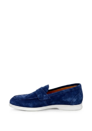 Kiton calf suede penny loafers - Blue