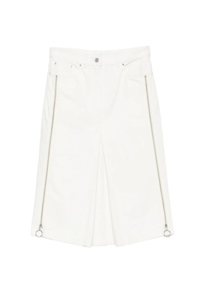 Rabanne zip-detail denim midi skirt - White