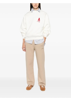 Autry logo-embroidered drawstring track pants - Neutrals