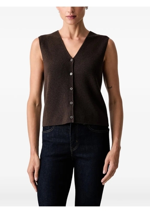 Marc O'Polo ribbed-knit V-neck top - Brown